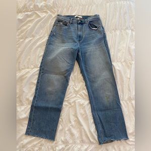 ABERCROMBIE & FITCH Ultra High Rise Curve Love Ankle Straight Size 30/10R